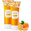 EIHI 2 pezzi gel esfoliante naturale,orange exfoliating whitening gel gmeelan, gel esfoliante per il viso, la riduzione delle rughe e la rimozione delle macchie scure