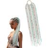 Generico Coda di cavallo elastica con dreadlock,Coda Posticcia Intrecciata Stile Boho con Perline, Extension Capelli Dreadlock Leggera con Elastico per Donna e Uomo, Uso Quotidiano e Festival