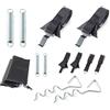 HomeBee Set di fasce per tende da sole per camper e tenda, 2 ancoraggi a spirale + 2 molle + 2 cinghie di tensionamento + borsa | Compatibile con Omnistor | tenda da campeggio paravento e protezione