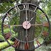 YILIYIO Grande Orologio da Parete da Giardino in Ghisa Battuto Vintage Classico da 50 Cm, Orologio da Parete da Giardino per Esterni, Orologio da Giardino con Numeri Romani Grandi Orologio da Giardino Imp