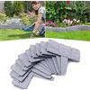 LARS360 250 cm, colore grigio palizzata con motivo in pietra, bordo per aiuole da giardino in plastica, bordo per recinzione da giardino, balcone, terrazza, prato