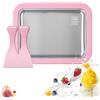 Shyllin Macchina per il Gelato, Rolled Ice Cream Maker, Piastra gelato roll, piatto freddo istantaneo con 2 raschietti, ideale per gelato morbido, gelato, frutta, frullati, frullato (Pink, 1)