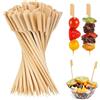 YIFLorine TANG Spiedini in Legno di Bambù,100 Pezzi Paddle Bamboo Skewers Stuzzicadenti Lunghi per Spiedini Bastoncini da Cocktail Spiedini di Finger Food per BBQ Cocktail Verdure Frutta Carne Hamburger (15 cm)