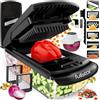 Fullstar Tritaverdure, affettaverdure e affettaverdure a spirale, con contenitore, gadget da cucina, elementi essenziali per la casa, accessori da cucina (tutto in 1, nero)