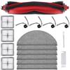 VIEWALL Q10 X5 Accessori per Roborock Q10 X5/Q10 X5+/Q10 PF/Q10 PF+aspirapolvere,1 spazzola principale,4 filtri HEPA,6 panni per il lavaggio,4 spazzole laterali,1 spazzola,1 set di ricambi con cacciavite
