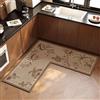 YongXinMY - Tappeto ad Angolo a Forma di L per Cucina - Tappeto Antiscivolo in Argilla di Diatomee Stile Retrò, 1 Pezzo Tappeto da Bagno Super Assorbente e Asciugatura Rapida Lavabile per Lavello