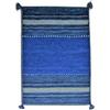 SpazioTessile Passatoia Corsia Tappeto Orientale 100% Cotone Nappe Kilim 9 Misure 6 Colori ch (Blu, 140x200)