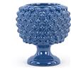 Ceramiche Azzaro & Romano Caltagirone CEAR ceramiche - Mezza pigna H cm 21 Blu, pigna portavaso, portaoggetti, svuotatasche, portadolci in ceramica siciliana di Caltagirone