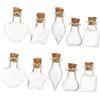 BIUDECO Mini Bottiglie Di Vetro Tappo in Sughero Bottiglie Dei Desideri Multifunzione Fai Da Te Per Decorazione e Uso Domestico Set Da 10 Pezzi