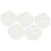 Mipcase Piatti per Snack in Pp Bianco Set 5 Pezzi a Forma di Conchiglia Leggeri e Facili da Trasportare per Servire Gnocchi e Snack in Molte Occasioni