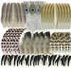 FAREASTSHOP Piume per bricolage, 54 pezzi, piume naturali per il fai da te, piume di pavone, piume di tacchino, per lavori fai da te, costume maschera, matrimonio, Halloween, Pasqua, decorazione (7 stili)
