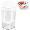 YWBL-WH Colino per Yogurt Greco da 1 Litro, Colino Multispesso per Yogurt con Sacchetto a Rete Fine e Coperchio, Tazza per Spremitura, Contenitore Assicurativo per caffè, per Cuci