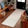 DANGAYACH ART Tappeto fatto a mano in iuta naturale, colore bianco, per camera da letto, camera degli ospiti, soggiorno, dimensioni: 60 cm x 150 cm