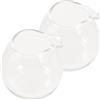 Artibetter Bricco Latte Piccolo in Vetro 20ml Beccuccio, 2 Pezzi | Superficie Liscia, Uso Multiplo, per Casa e Ristorante, Forma Delicata, Piccolo Formato, Due Unità