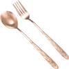 Purecopper Utensili in rame puro al 99,99%, posate in rame con bellissimo significato cinese, adatti per cucina, casa, matrimoni, feste, lavabili in lavastoviglie (1 tipo)