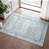 BEIMO Tappeto Salotto Vintage, Tappeto Camera Da Letto, Tappeti Ingresso Interno, Tappeto Antiscivolo Lavabile, Tappeti Salotto Pelo Corto per Cucina, Bagno, Ufficio, Grigio, 60x90cm