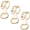 LALADEFIEE Apribottiglie Oro in Lega 3 Pezzi Regalo Matrimonio Souvenir Multifunzione per Casa Design Creativo e Delicato