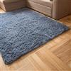 Carpeto Rugs Tappeto Salotto Moderno Peloso - Tappeto Camera da Letto Morbido - Tappeti Moderni Soggiorno Pelo Lunga - Tappeto Cameretta Grande - Grigio - 120 x 170 cm