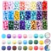 Swpeet 1200 pezzi, 24 colori, 8 mm, set di perline di cera, ottagono per sigilli di cera, ideali per timbri di cera, inviti di nozze, confezioni regalo, buste