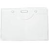 CKB Ltd® 100x Budget Clear ID Card Badge Holder Enclosed Double Side. Bilancio chiaro scheda Sacchetti supporto accluso biadesivo 10x7cm. Identificazione Portabadge Tesserino di Riconoscimento