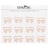 100%MOSEL 100% Mosel Graffette Oro Rosa/Metallizzato, 12 Pezzi, Graffette di Carta Motivo Nastro (3,3 x 2,4 cm)