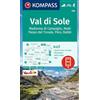 Kompass Carta escursionistica Kom 119. Val di Sole, Madonna di Campiglio, Malè, Passo del Tonale, Peio, Rabbi: 4in1 Wanderkarte mit Panorama und Aktiv Guide ... in der KOMPASS-App. Fahrradfahren. Skitouren.