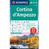Kompass Carta escursionistica Kom 55. Cortina d'Ampezzo: 5in1 Wanderkarte, mit Panorama, Aktiv Guide und Detailkarten inklusive Karte zur offline Verwendung in der KOMPASS-App. Fahrradfahren. Skitouren.