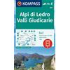 Kompass Carta escursionistica Kom 071. Alpi di Ledro, Valli Giudicarie: 3in1 Wanderkarte mit Aktiv Guide inklusive Karte zur offline Verwendung in der KOMPASS-App. Fahrradfahren. Skitouren.