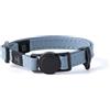 My Family MyFamily Collare per Gatto Regolabile in Vera Pelle, Made in Italy, Gancio di Sicurezza Safety Click, Fatto a Mano, Collezione Firenze, Azzurro, 20-30 cm