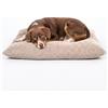4L Textil Cuccia Cane velluto a coste Cuscino Cane Taglia Grande e Media Cuscino per Cani sfoderabile e lavabile (120x100 cm, Latte(Strisce))