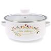 QUID Casseruola con coperchio in vetro Quid Memory in acciaio smaltato - 20 cm