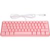 Gistuch Tastiera V700 RGB retroilluminata, gaming, USB, 61 tasti, cablata, meccanica, illuminata, rosa