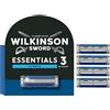 Wilkinson Sword - Rasoio monouso Extra 3 Essentials Hybrid - Rasoio a 3 lame da uomo - Confezione da 4 caricabatterie