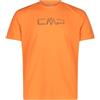 CMP - T-Shirt da Uomo, Flame-Antracite, 54
