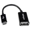 Startech.com Cavo Adattatore StarTech.com Micro USB a USB femmina OTG da viaggio 12cm M/F Nero