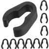 Garneck Clip Diametro Interno 15mm 10 Pezzi in Plastica Nera per Cavi Microfono Design Semplice Facile da Installare e Adatta per Aste Microfono