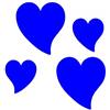 4R Quattroerre.it Adesivo Rifrangente Cuore (Blu)