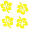 4R Quattroerre.it Adesivo Rifrangente Fiore (Giallo)