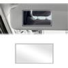 Adiwo Auto Specchio Cosmetico Specchio, Specchio di Trucco Automatico della Visiera del Sole HD per Aletta Parasole, Specchio Autoadesivo Portatile dell'acciaio Inossidabile, 8CM*15CM