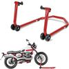 Peviasot Cavalletto per moto, sollevatore anteriore per moto, con ruote doppie, larghezza regolabile, lavori di montaggio per moto fino a 300 kg, stabilità (rosso)