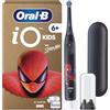 Oral-B Spazzolino Elettrico Ricaricabile iO Kids 6+, 1 Testina, Custodia, Nero - Marvel Spider-Man, 1 Testina di Ricambio per Spazzolino Elettrico, dai 6 Anni in su, Delicato sulle Gengive, Custodia