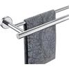 JQK Double Bath Towel Bar, 30 Inch 304 Stainless Steel Thicken 0.8mm Towel Rack for Bathroom, Towel Holder Polished Chrome Wall Mount, 33 in Total Length, TB100L30-CH