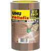 UHU Nastro adesivo da imballaggio Rollafix Classic, 50 mm x 50 m, confezione da 3 pezzi, silenzioso