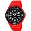 CASIO Orologio da polso uomo al quarzo casual cinturino in resina rosso cassa in resina display analogico nero - MRW-200HC-4BVDF