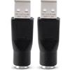 Zunate 2PCS USB a Adapetr, USB 2.0 A Maschio a PS/2 Femmina Convertitore Adattatore Dati Connettore, per PC Tastiera del Computer Mouse