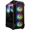 GAMDIAS CASE MID TOWER AURA GC1 ELITE NERO 4*120mm ARGB FAN TG MESH