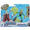 MARVEL THE AVENGERS Hasbro Avengers Bend and Flex, action figure Thor vs Loki, personaggi flessibili da 15 cm, per bambini dai 4 anni in su