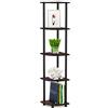 Furinno Ripiano Angolare a 5 ripiani Dark Cherry and Black 5 livelli