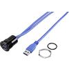 TRU Components USB-22-BK USB A presa da incasso 3.0, 2 prese USB 3.0 A a 2 prese USB 3.0 A, contenuto: 1 pezzo