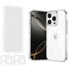 EVETANE Cover iPhone 16 Pro Max e 2 schermi di protezione - TPU - Trasparente - refurbished